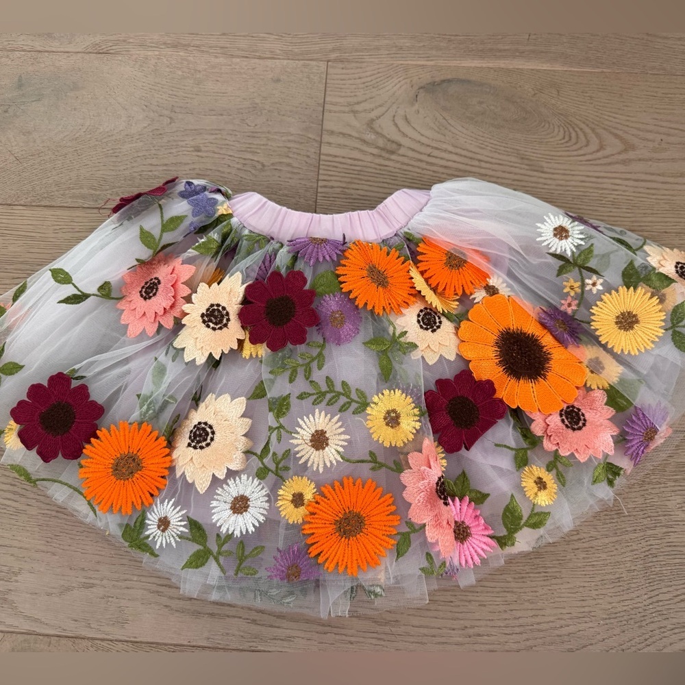 The Wishing Elephant Floral Tulle skirt size 5/6
